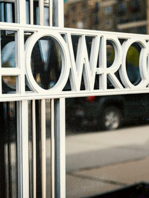 Boutique showroom on city street